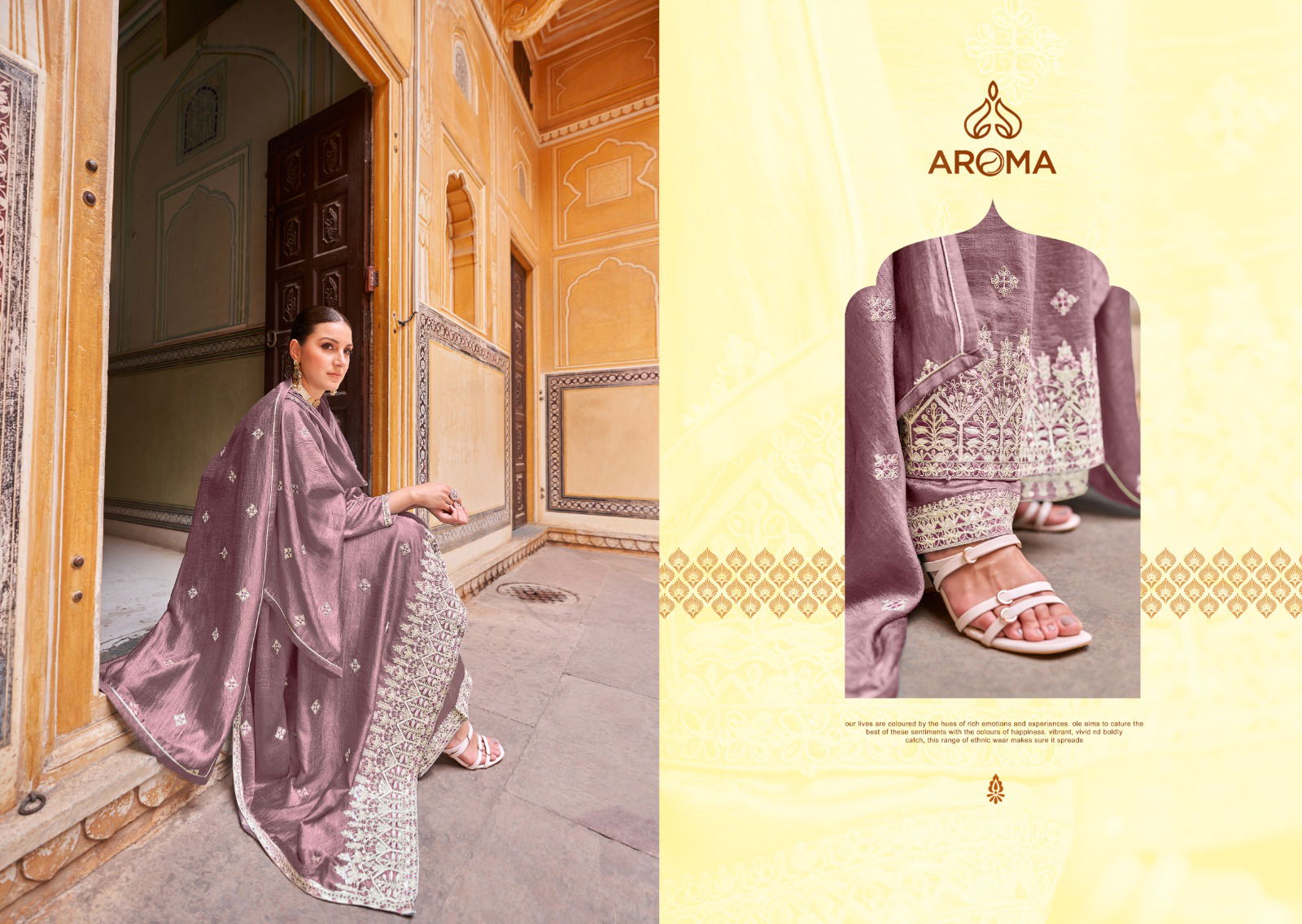 Unni By Aroma Premium Silk Embroidery Wedding Wear Readymade Suits Wholesale Shop In Surat 
